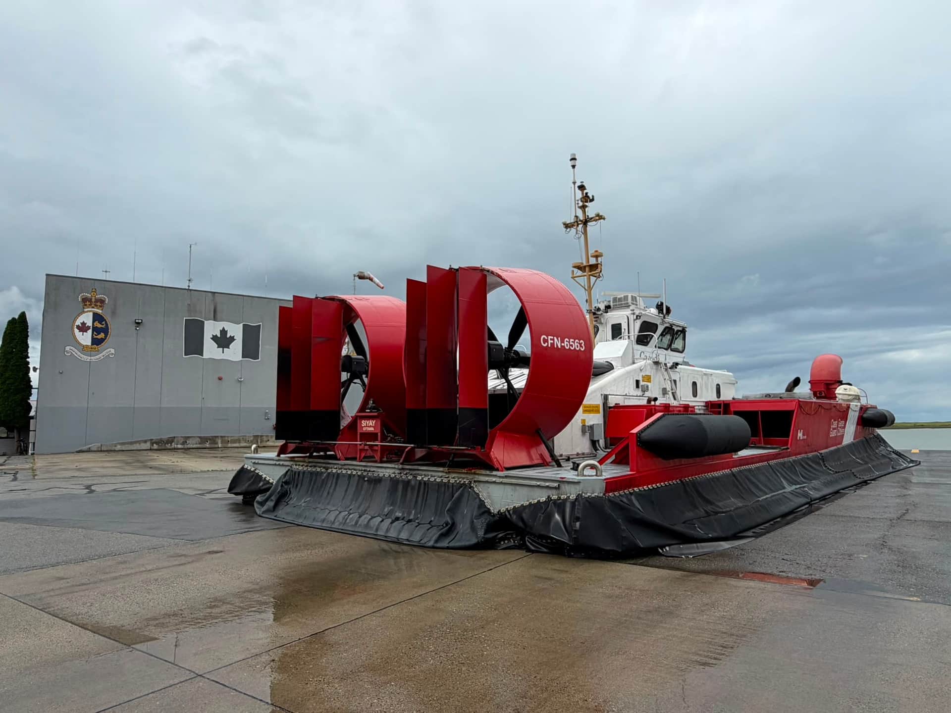 Hovercraft on land