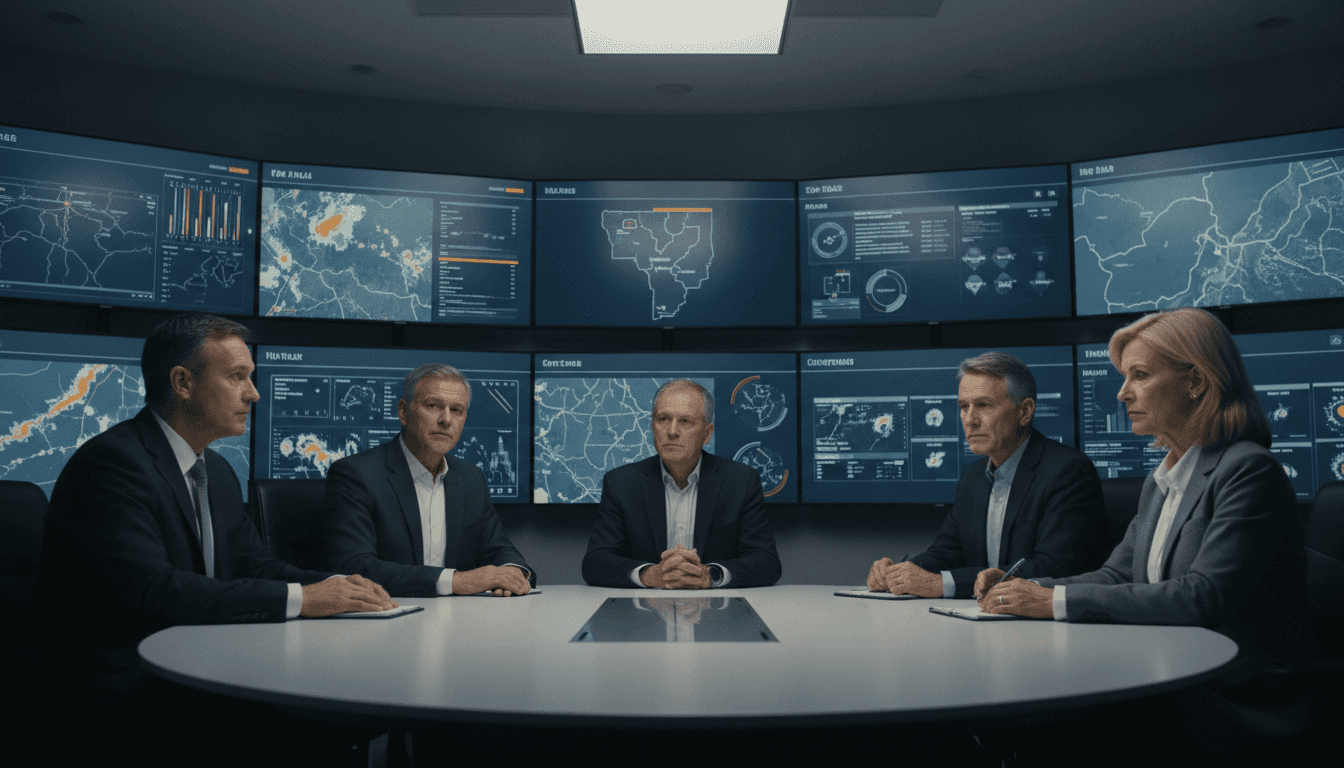 Emergency operations centre policy group in session