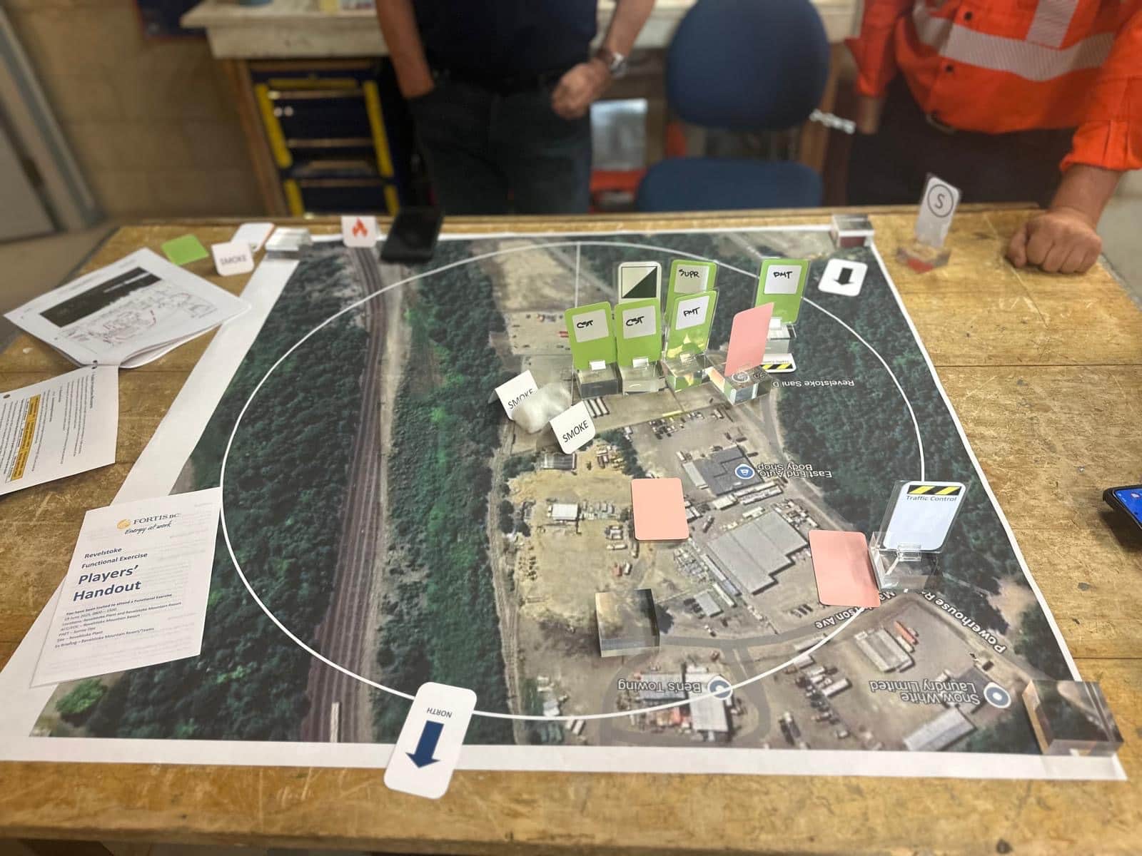 birds-eye view of printed map