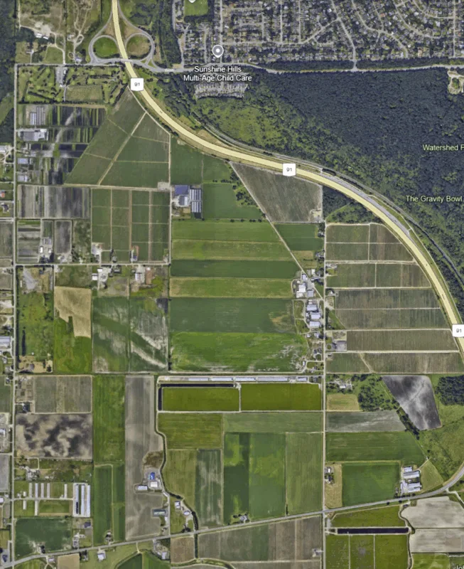 Aerial view of exercise area 1