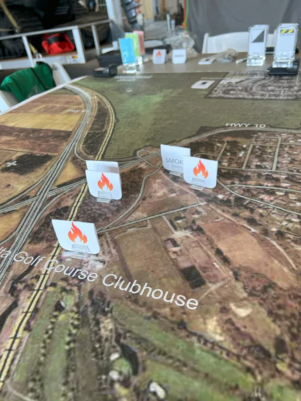 Fire scenario tabletop exercise bird table 1