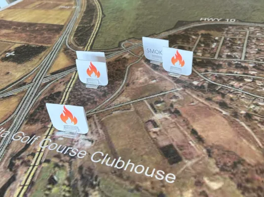 City of delta emergency exercise simulating a fire scenario.