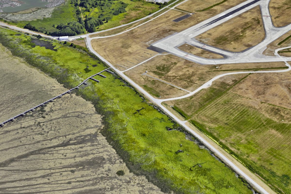Aerial view of airport